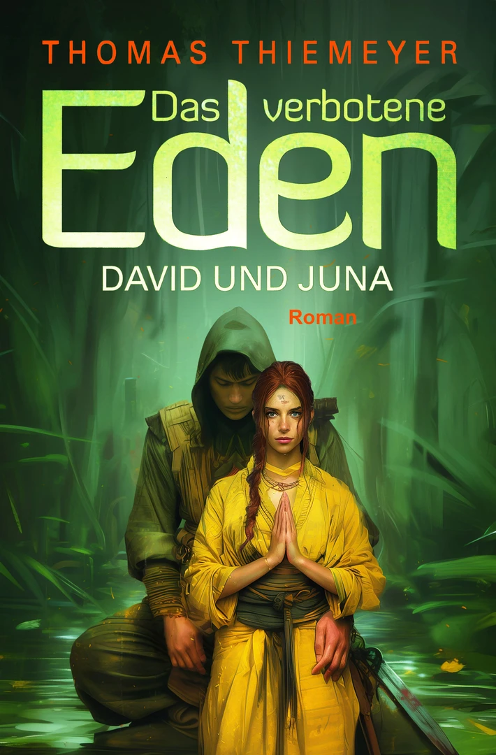 Webopimierte Version des Covers der Neuauflage 2024 von „Das verbotene Eden (1): David und Juna“